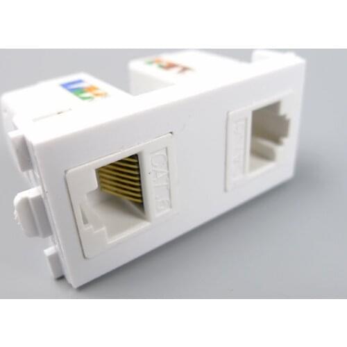 Dual ports 1000M RJ45 jack support DIY your mutimedia connector