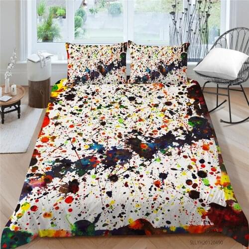 Hot Sale Bedding Set Graffiti Style Abstract Creative Duvet Cover Single Queen King Twin Full Double Artistic Bed Set Colorful