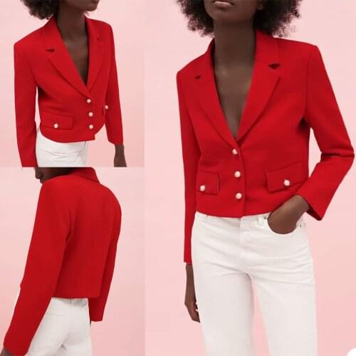 Classic Women Blazer Suits Pearl Buttons Slim Fit New Designed Lady Jacket Custom Made Daily Causal Streetwear Coat