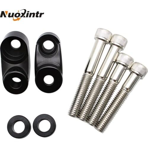 Nuoxintr For Harley 39mm 49mm Sportster FXR FXD Dyna Motorcycle Chrome Front Turn Signal Relocation Kit