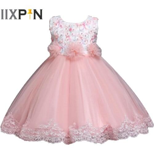 Summer Kids Dresses for Girls Costume Embroidery Flower Elegant Girls Dress Childrens Dresses Princess Wedding Party Vestidos