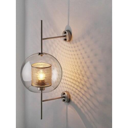 Loft Retro Industrial Wall Lamp Glass Modern Wall Decorative Lights Kitchen Living Room Bedroom Dining Room Study Light Fixtures