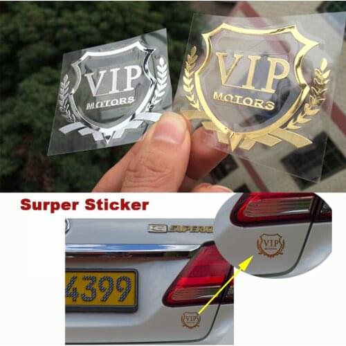 Super VIP MOTORS logo metal nickel car sticker decal Reflective emblem Door Window Body Auto Decor DIY Car styling super sticker
