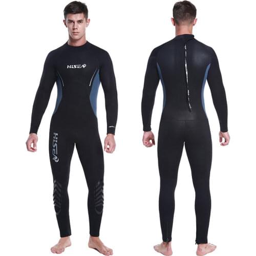 HISEA 5mm Neoprene Wetsuit DISCOVER 2018 Men Scuba Diving Suit Fleece Lining Warm Snorkeling Kite Surfing Spearfishing Swim Suit