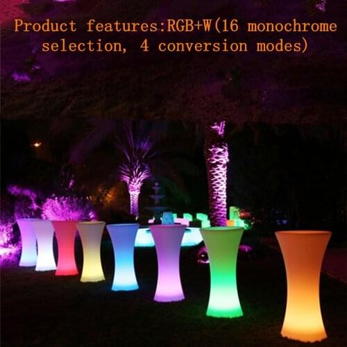 2019 New outdoor use led luminous cocktail table creative bar plastic table nightclub bar disco supplies cocktail table
