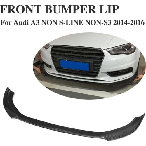 Carbon fiber Front Bumper Extension front lip spoiler Chin for Audi A3 2014 2015 2016 Non-SLINE Non-S3