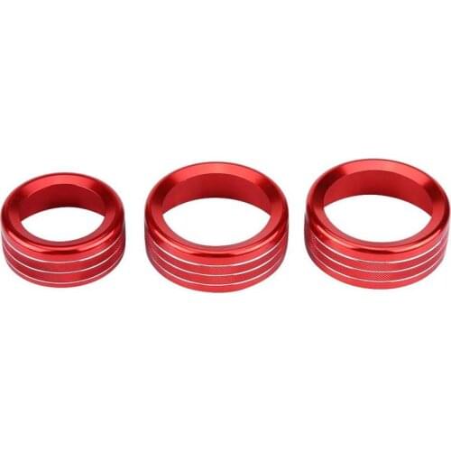 3Pcs Zinc Alloy Car Air Condition Knob Circle Cover Trim for Alfa Romeo Giulia 2017 2018 Stelvio 2018 Car Accessories