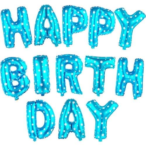 HAPPY BIRTHDAY 13 Letters 16" Foil Balloon Birthday Kid Adult Party Decoration