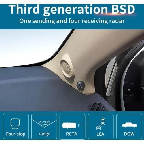 Car BSD Blind Spot Radar Monitoring Detection System Microwave Lane Changing Reversing Assistance Detection System
