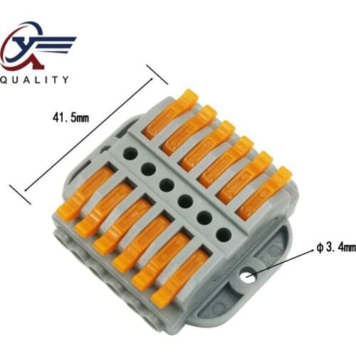 30/50/100PCS Wire Connector 6 pin New Universal Docking Fast Wiring Conductors push-in Terminal Block Electrical Equipment