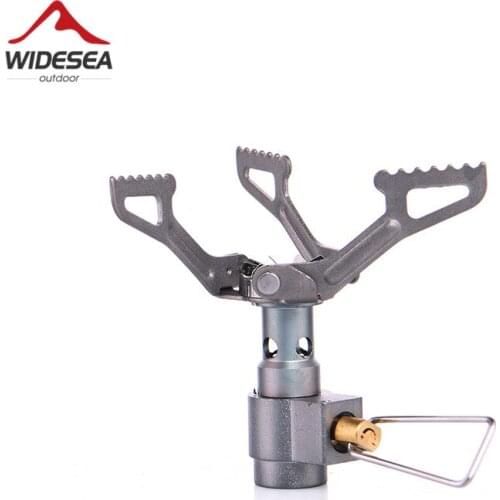 Widesea titanium gas burner camping stove 25g portable backpack cooker mini gasonline heater survival hiking trikking travel
