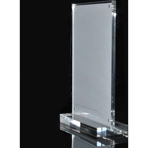 10pcs A6 Vertical acrylic T type Strong Magnetic Close Acrylic Platform sign card Display Holder QC code Stand Brand Sign Rack