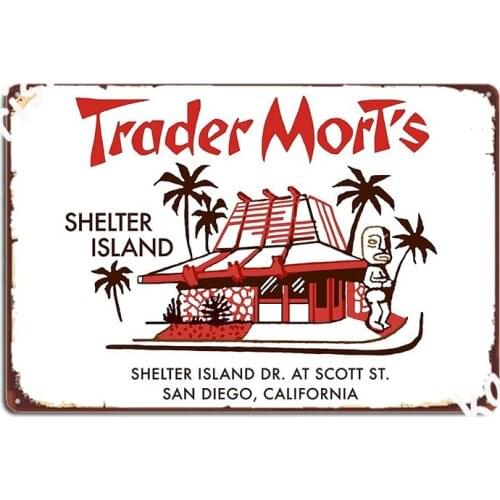 Vintage Inspired Tiki Lounge Design Metal Sign Poster Printing Cinema Garage Home Tin Sign Poster