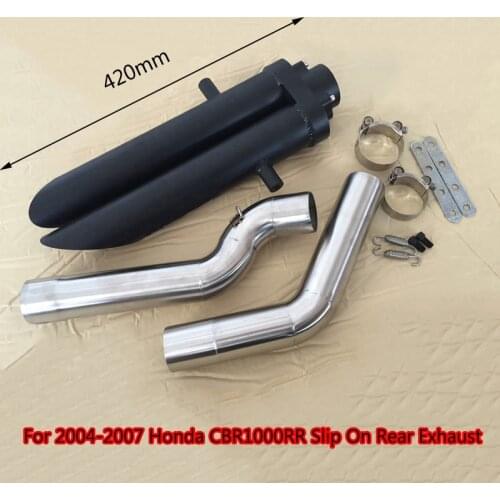 Exhaust System for Honda CBR1000RR 2004-2007 Motorcycle Exhaust Pipe Mid Tip Slip On 51mm Aluminum Alloy Escape Reserve Catalyst