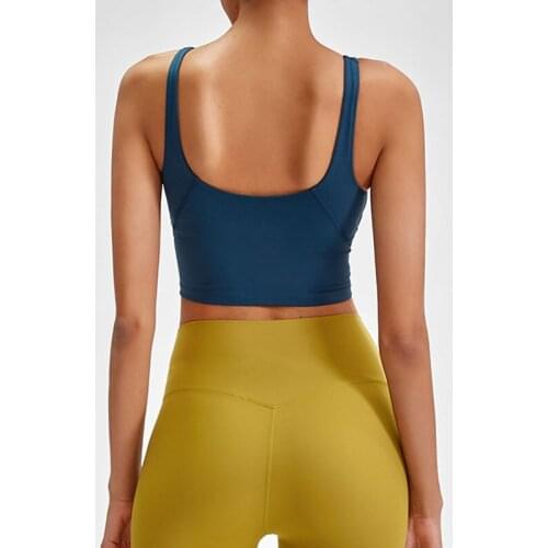 Women Plain Yoga Vest Fitness Gym Crop Top Sports Bras Anti-sweat Padded Push Up Workout Athletic Bras Crop Top Cloth 189