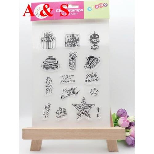 Star Happy Birthday gift Transparent Clear Stamp DIY Silicone Seals Scrapbooking/Card Making/Photo Album Decoration Crafts