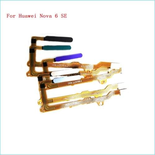 10pcs Home Button Fingerprint Touch ID Sensor Flex Cable For Huawei Nova 6SE Replacement Part