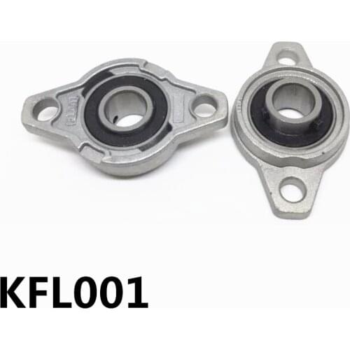 2Pcs KFL001 Zinc Alloy Pillow Block Bearing Mounted Support 12mm Bore Diameter Rhombic Flange Bearing