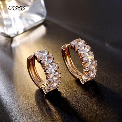 2021 Trendy New Bohemia Stackable C Shaped CZ Rhinestone Small Ear Cuffs Clip Earrings for Women Wedding Party Fine Jewelry