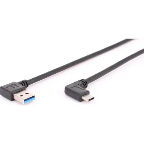 30cm USB 3.1 Type C USB-C Angled to UP& Down& Left& Right Angled 90 Degree A Male Data Cable for Macbook & Tablet & Mobile Phone