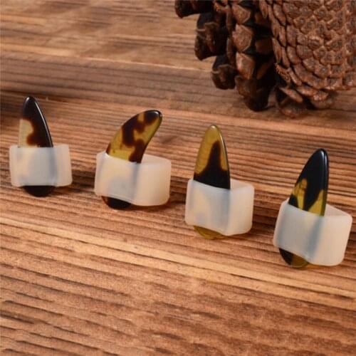 New 4pcs Guzheng Nail Cover Set Guzheng Playing Nail Cover Ring Guzheng Practice Nail Protection Covers