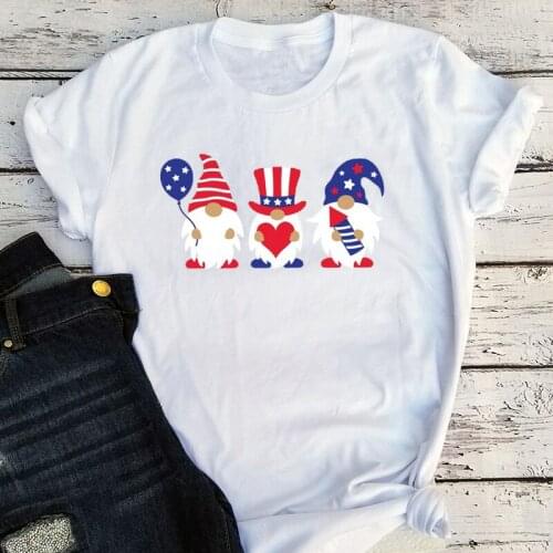 4th of July Shirt American Flag Lips Freedom Tshirt Fourth of July Graphic Tees Women Patriotic Independence Day Clothes L