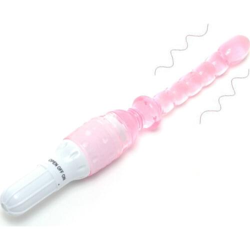 Jelly Vibrator Stick Long Anal Butt Plug Beads Silicone G-spot Massager Adults Sex Shop Sex Toys For Couples Masturbation Dildo