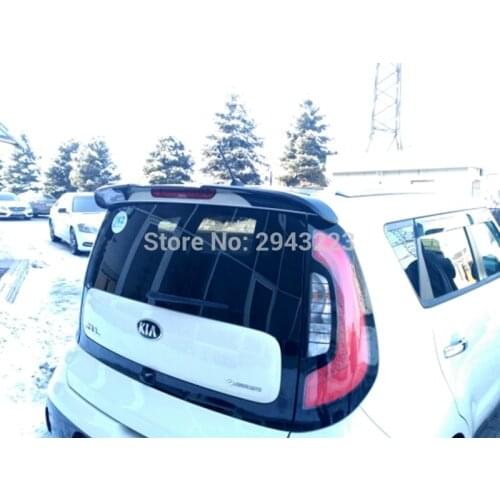 Car Styling For Kia Soul Spoiler 2010-2015 Exterior ABS Plastic Material Unpainted Color Rear Boot Trunk Wing Lip Spoiler