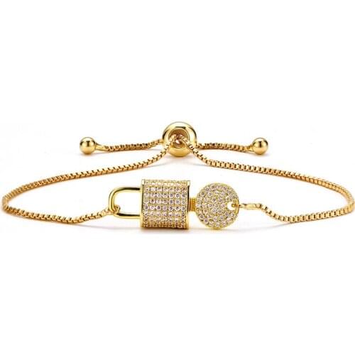 Bettyue Ingenious CZ Bracelet Design Lock And Key Modelling Gold Noble Jewelry For Women&Girls Anniversary Gift Promise Oath