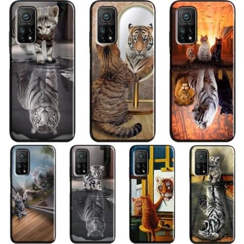 Animal Big Cat Kitten Tiger Case For POCO F3 F2 M3 X3 Pro Cover For Xiaomi Mi 11 Lite Ultra Mi 10T Pro Mi Note 10 Lite