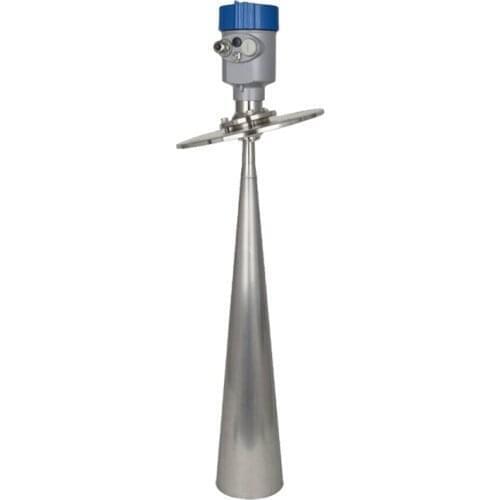 316L 78mm trumpet DN80 Guided Wave Radar Level Sensor 25M Range Tank Level Gauge With Cable