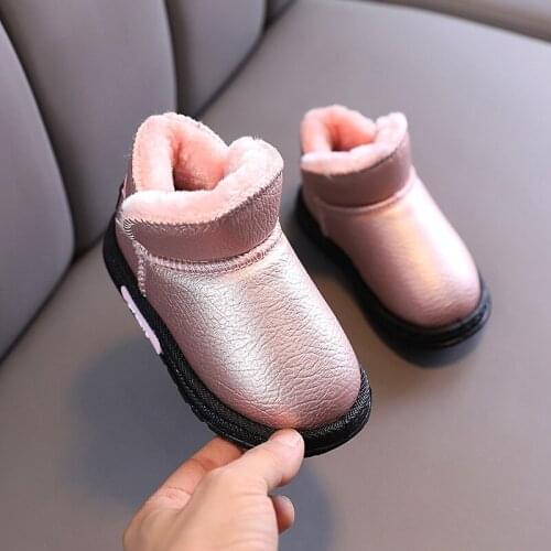 Childrens Snow Boots Winter 2020 New Cotton Shoes Boys' Casual Short Boots Korean Girls' Fashion Wild Plush Warm Boots E268