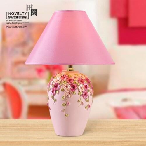 European large creative home vase room wedding bed bedroom reading lamp bedside decorative Table lamp desk lamp LO8916