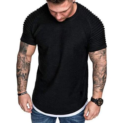 Men Shirts Short Sleeve Breathable Polyester Slim Tops for Daily Life man t shirts Hhigh Quality Fashion Men Clothing футболка