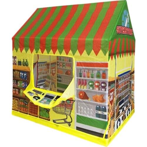 Playhouse for Kids Indoor, Kids Play Tent Toys for Boys and Girls Children Clubhouse Tent with Roll-Up Door and Windows