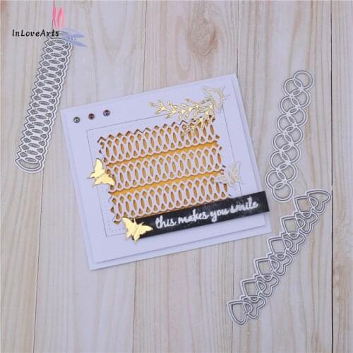 InLoveArts Lace Border Metal Cutting Dies Scrapbooking for Making Cards Decorative Embossing Crafts Stencils DIY Heart Die Cuts