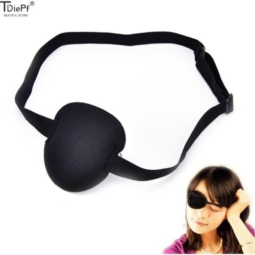 Medical eye Patch Halloween Party Black Pirate Costume Accessory Concave Eye Patch 3D Foam Groove Eyeshade Hot Single Eye Patch