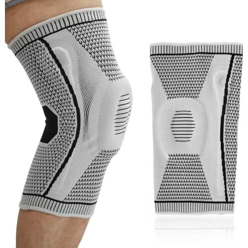 1PC Fitness Running Cycling Knee Support Braces Elastic Professional Silicone Medical Grade Knee Pads for Basketball Volleyball