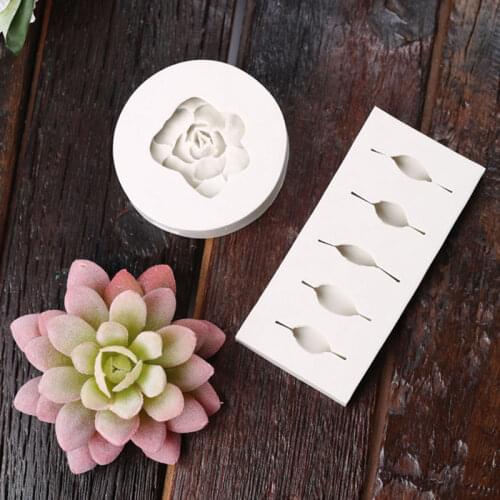 The New Succulents Silicone Mold Fondant Mould Cake Decorating Tool Chocolate Gumpaste Mold, Sugarcraft, Kitchen Accessories