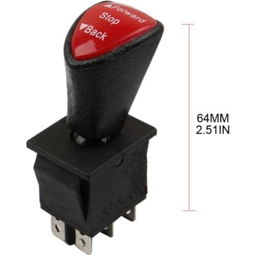 Forward-Stop-Back DPDT 6Pin Latching Slide Rocker Switch KCD4-604-6P Car Switch