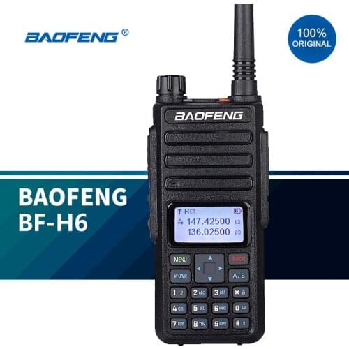BAOFENG BF-H6 Walkie Talkie 10km 10W Ham Radios hf Transceiver 136-174&400-520MHz Transmitter 2200mAh Two Way Radio Dual Band