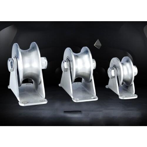 304 stainless steel Sliding Gate Roller V H U shaped Groove Type 68mm diameter Wheel Track Rail Bracket