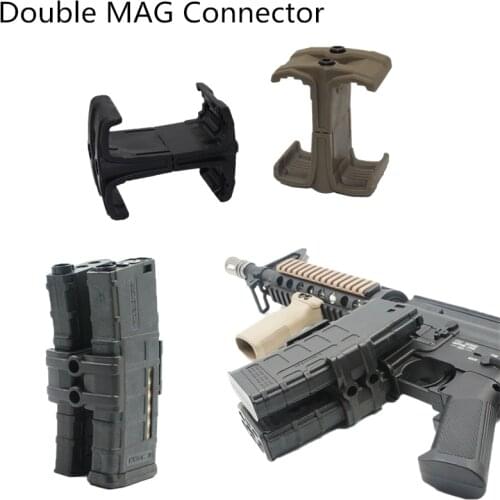 Tactical clip Dual Magazine Coupler Link for Rifle AK M4 AR15 MAG595 Magazine Parallel Connector double 5.56mm magazine