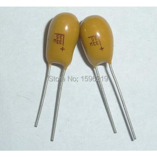 10pcs Tantalum capacitor 33uF 35V 336 Brand New 35V33uF DIP Radial