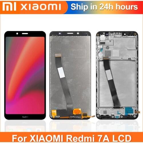 100% Tested For Xiaomi Redmi 7A LCD Display Touch Screen Digitizer Assembly with Frame for redmi 7a display replacement