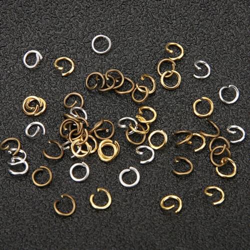 200pcs/lot Round Open Jump Rings 4mm 5mm 6mm 8mm Gold Silver Color Metal Iron Split Rings Connectors for Diy Jewelry Making