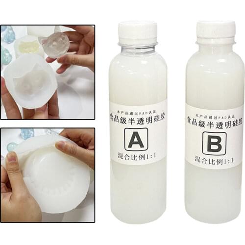 250ml Mold Making Kit, Liquid Silicone Rubber for DIY Epoxy Resin Casting Molds,Silicone Mold, Food Grade,Soap Candle Making