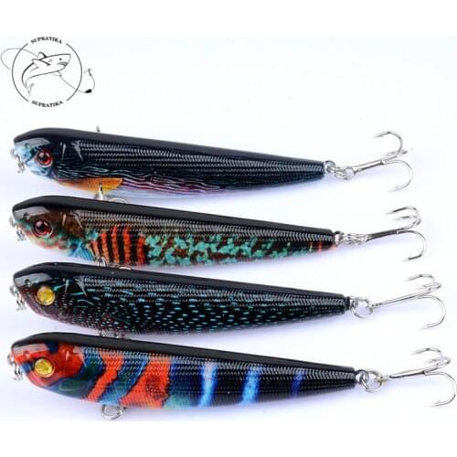 4Pcs/Lot 8.5cm/9.6g TopWater Pencil Fishing Baits Lure Lifelike Floating Minnow Artificial Hard Pesca Isca Wobblers For Fishing