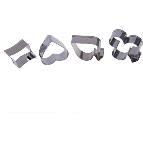 4pcs Stainless Steel Poker Fondant Biscuit Pastry Cookie Cutter Mold Tool Set Cookie Tools cortador de galletas