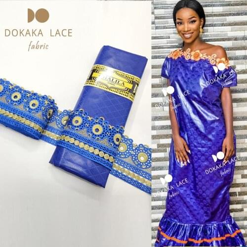 5+5 Yards African Lace Fabric 2020 High Quality Lace Ribbon For Crafts And Bazin Riche Gextczer Senegal Women Dress Material